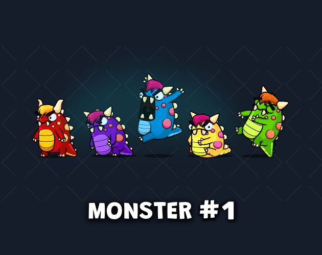 Monster sprite by Robert Brooks - gamedeveloperstudio.com