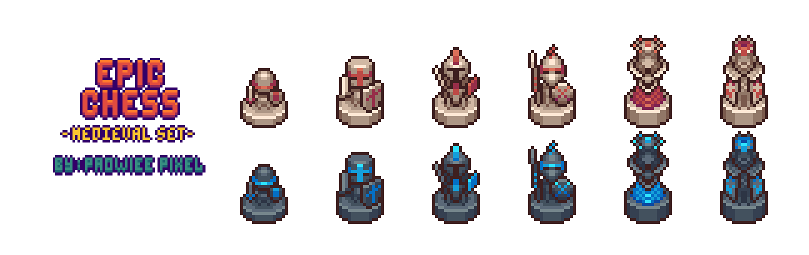 Pixel Epic Chess - Medieval Set [Asset Pack]