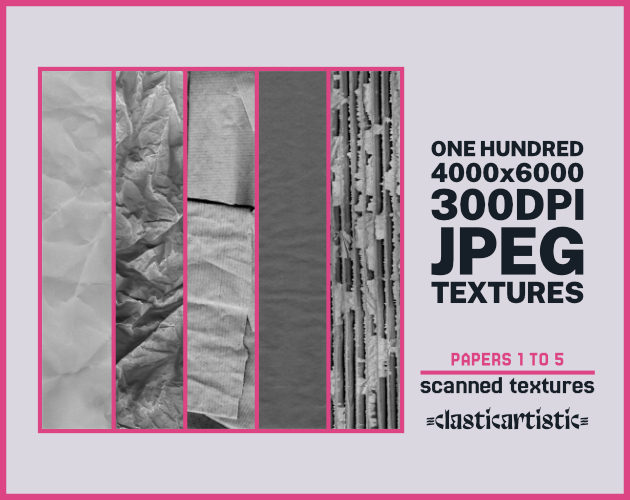 Scanned Textures – Papers 1 to 5