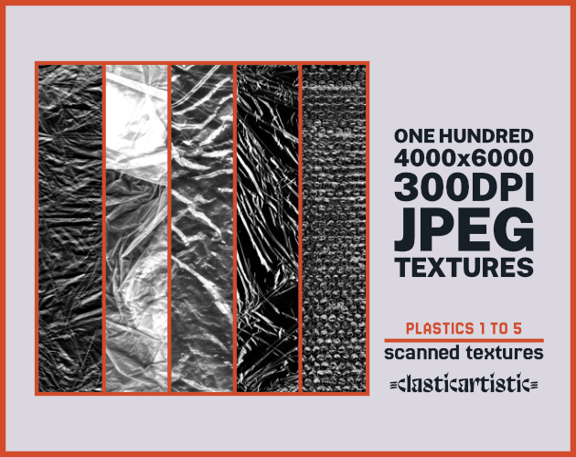 Scanned Textures – Plastics 1 to 5