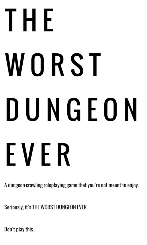 Cover image for Pamphlet Jam - The Worst Dungeon Ever