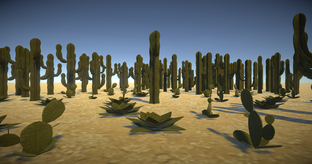 Desert Vegetation (Cactus Package) for Unity 3D