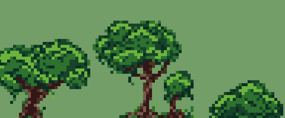 Free Pixel Art Plants (Trees,Bushes)