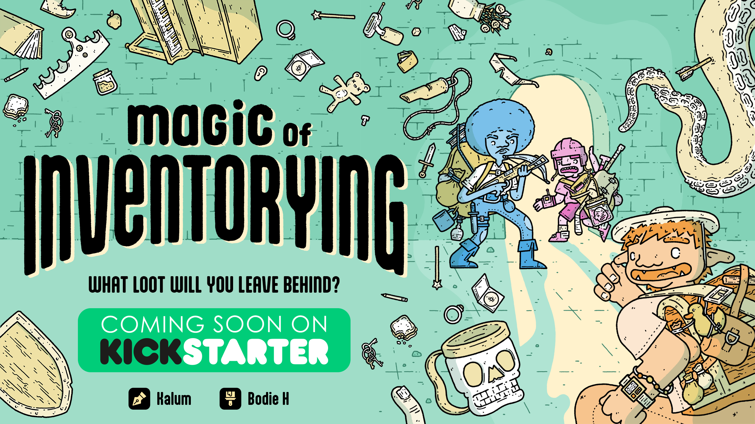 Promotional visual for the Magic of Inventorying Kickstarter campaign