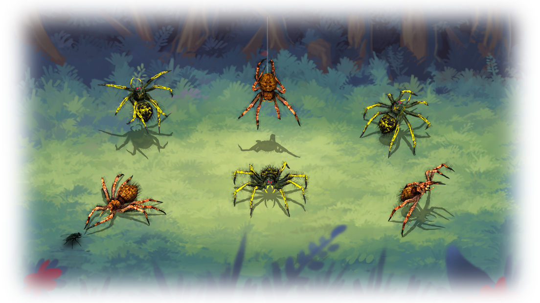 Animated Isometric Spiders