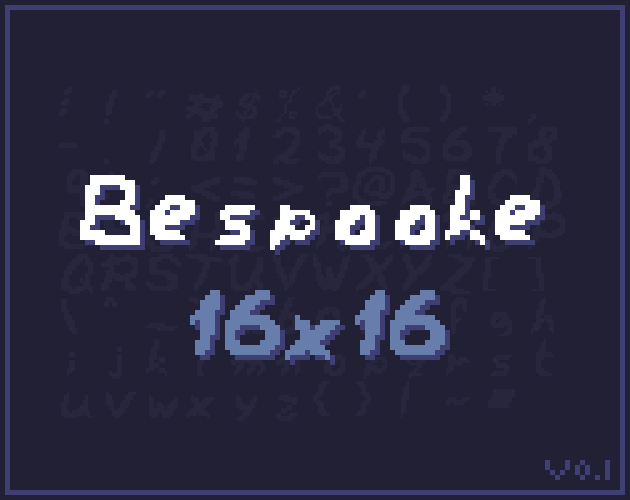 Bespooke - Cute Spooky Pixel Font 16x16