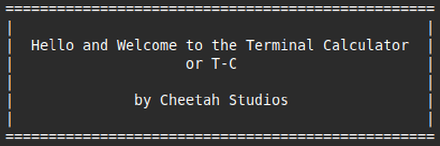 Terminal Calculator