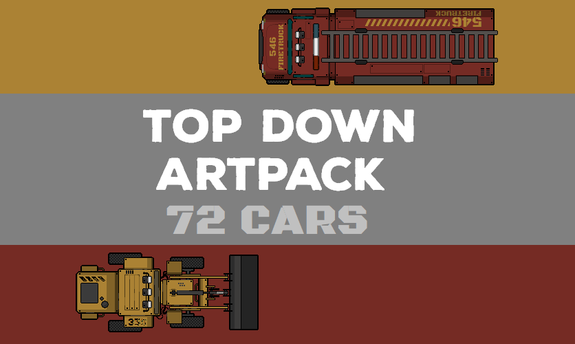 Ultimate top down car artpack - tileset