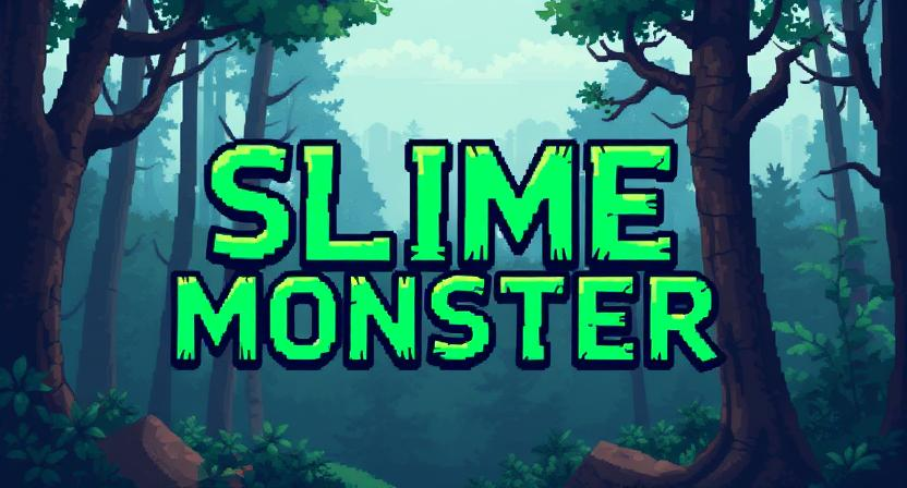 Slime Monster animated Pixel Art 2D for platformer and top down