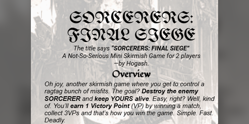 Cover image for SORCERERS: FINAL SIEGE