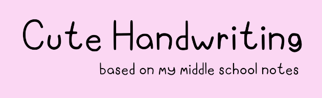 Cute Handwriting Font