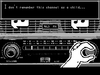 Screenshot of the Tune Radio minigame.