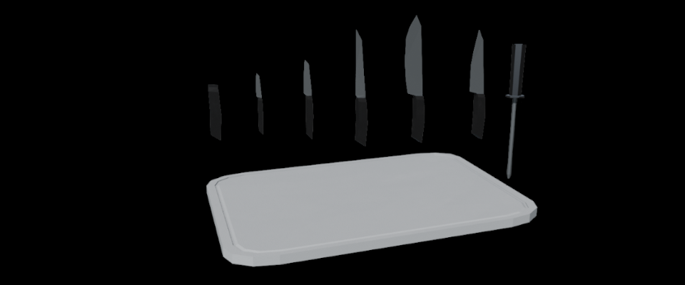 CC0 Low Poly - Knife Set