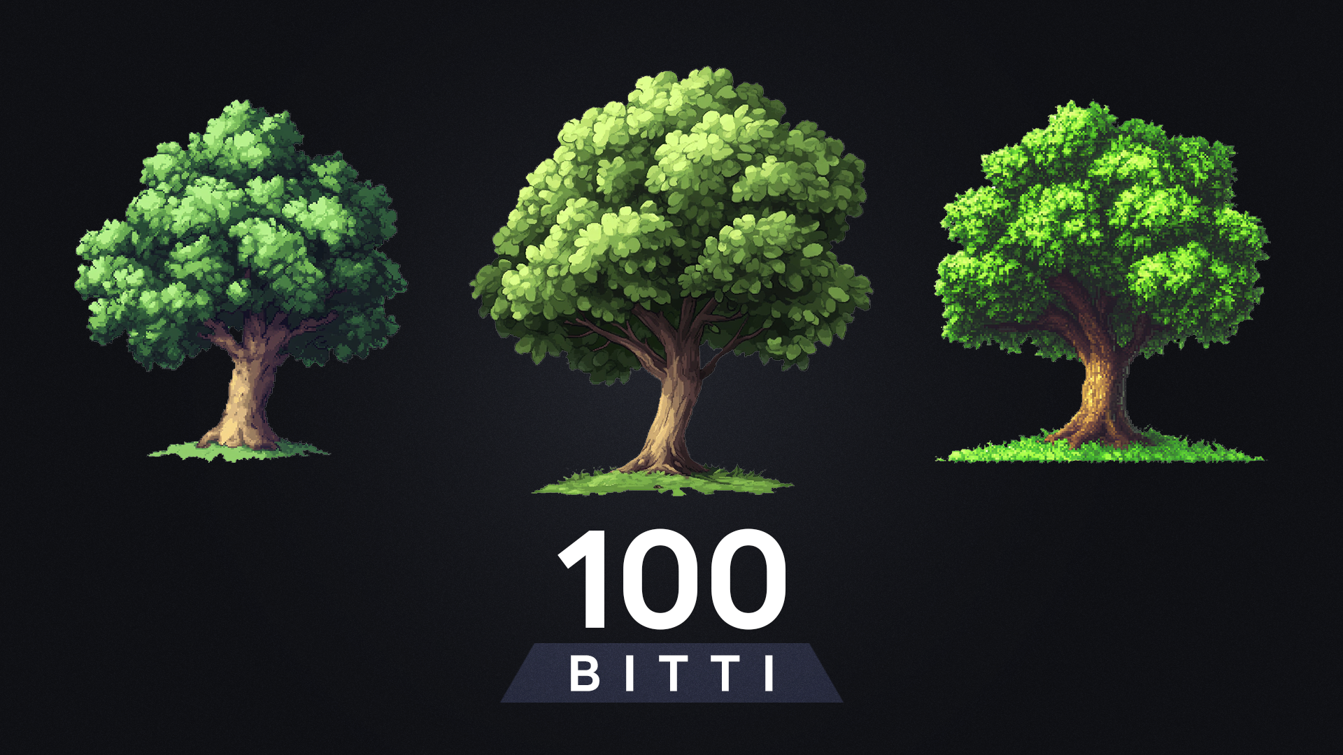 BITTI - 100 Green Tree Images