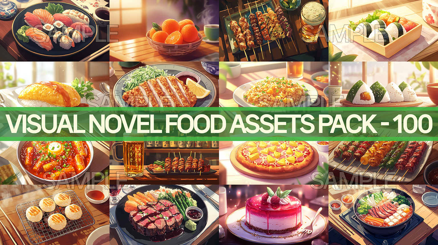 Visual Novel Food Assets Pack 100 - Vol.1