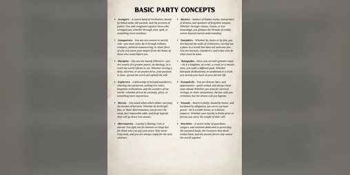 Cover image for Fantasy RPG Party Concepts