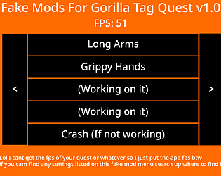 Fake Mods For Gorilla Tag Quest v1.0