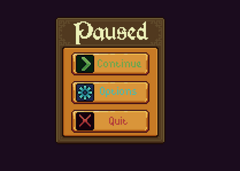 Simple Pixel Pause Menu by RodolphoAndreazzaMarinho