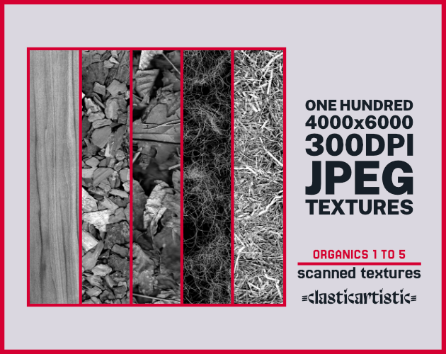 Scanned Textures – Organics 1 to 5