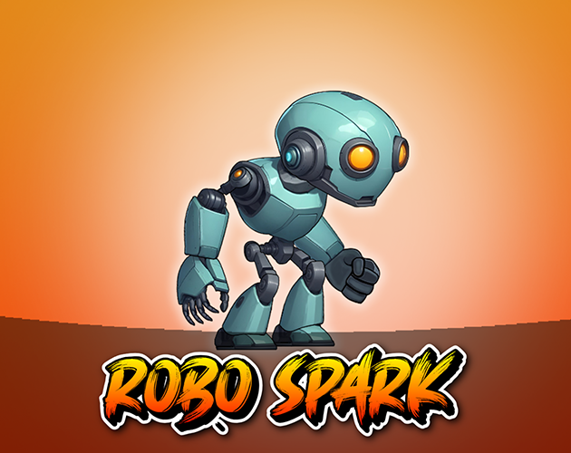 Robo Spark - 2D Animated Character (Spriter) by Gamelauncher Shop