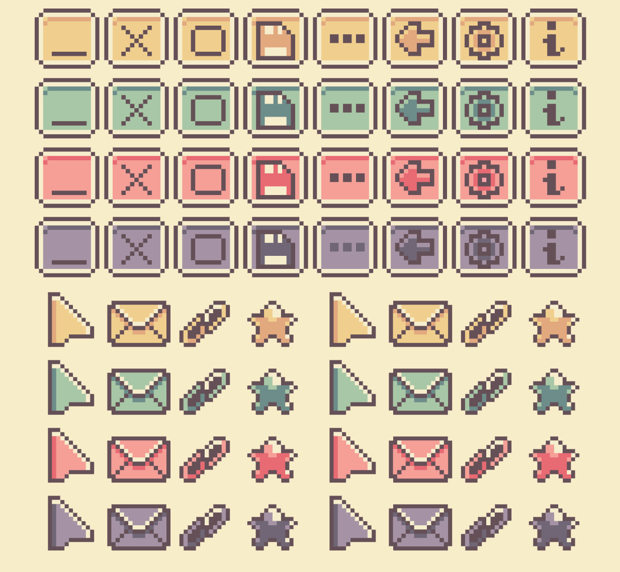 Pixel Icons Pack by wasabix