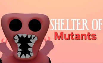 Can you make me a game where you go in a gray room text saying "shelter of mutant" in the left there was an river where mutant kraby lives when you go close mutant kraby eats you. End"