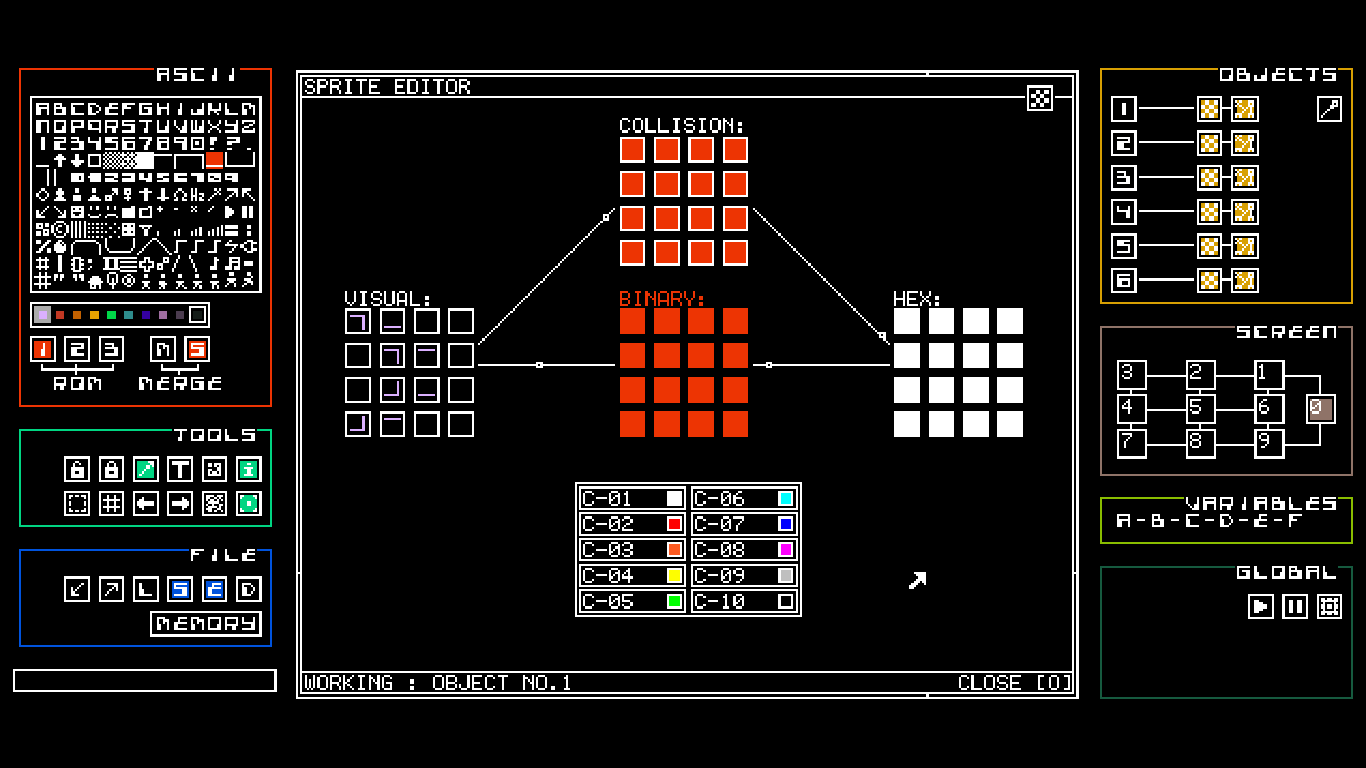 ASCII LION - SPRITE EDITOR
