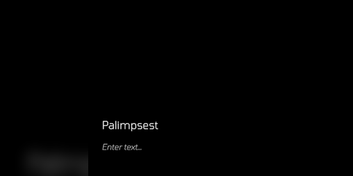Cover image for Palimpsest