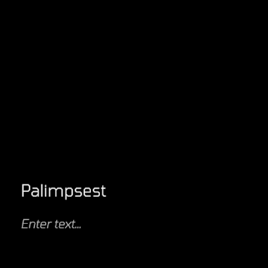 Cover image for Palimpsest