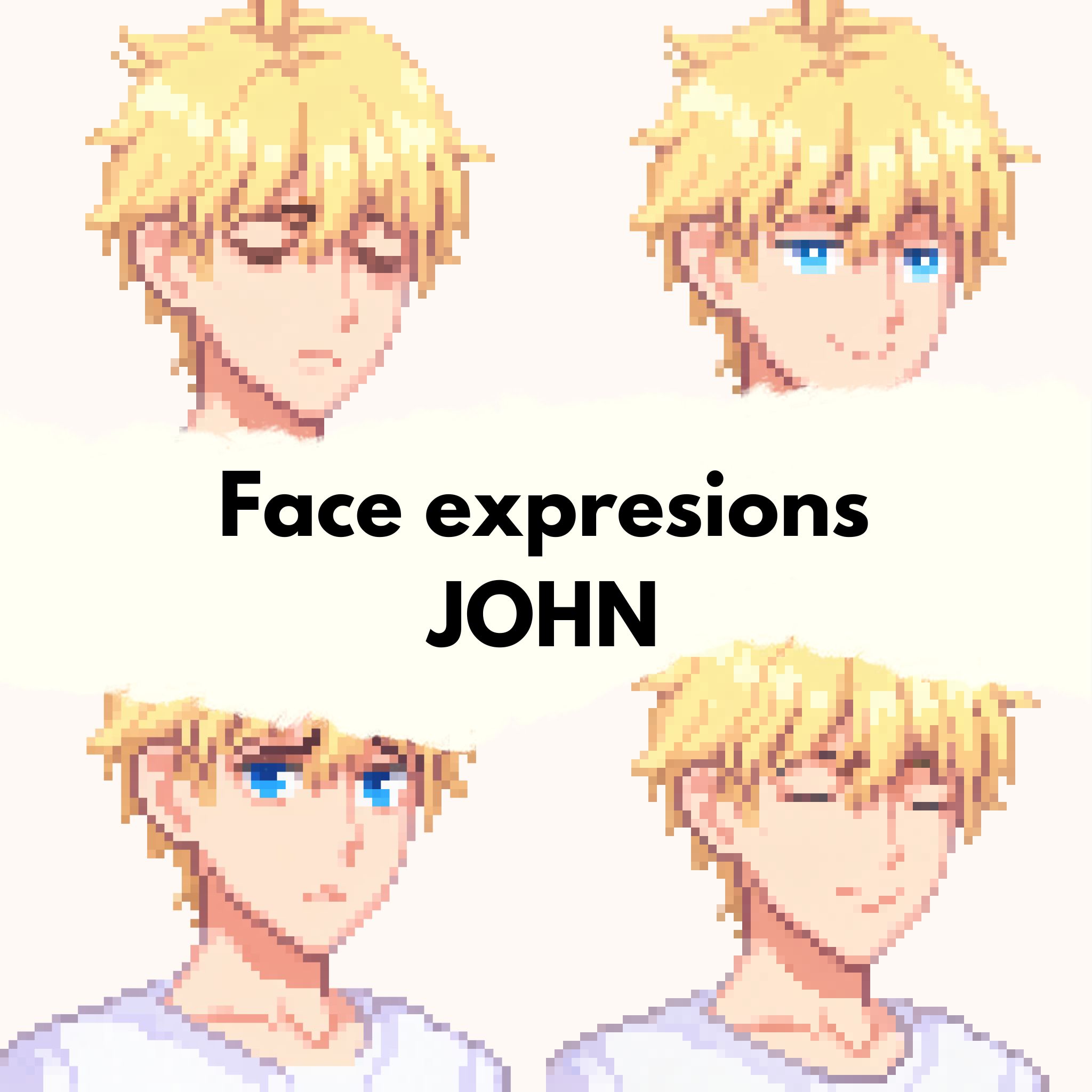 50+ John Portraits - Pixel Art Asset Pack by InKing