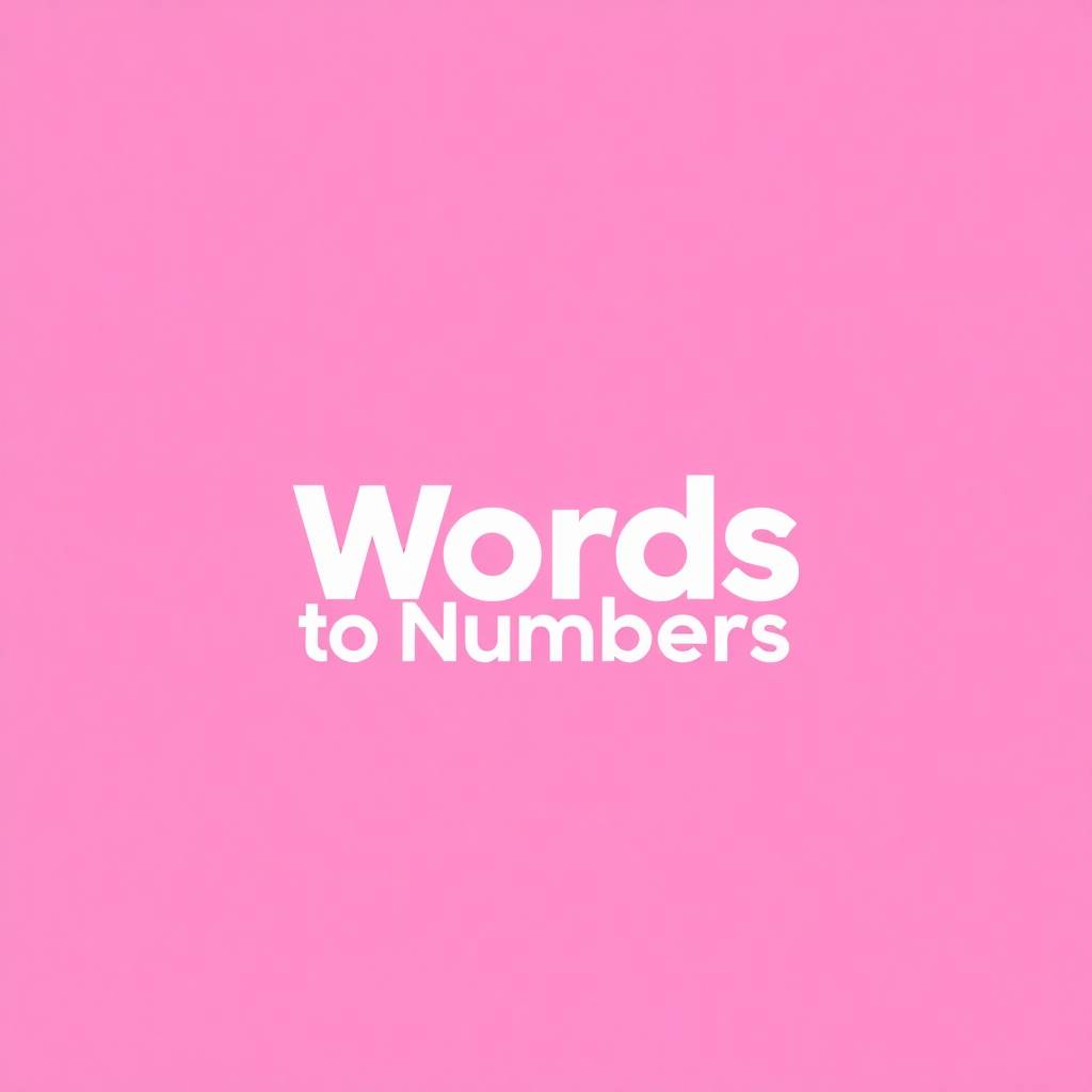 Word to Number Puzzle