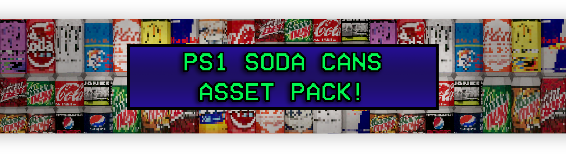 PSX PS1 Soda Cans Low Poly - Free Asset Pack!