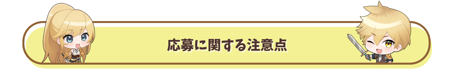 応募に関する注意点