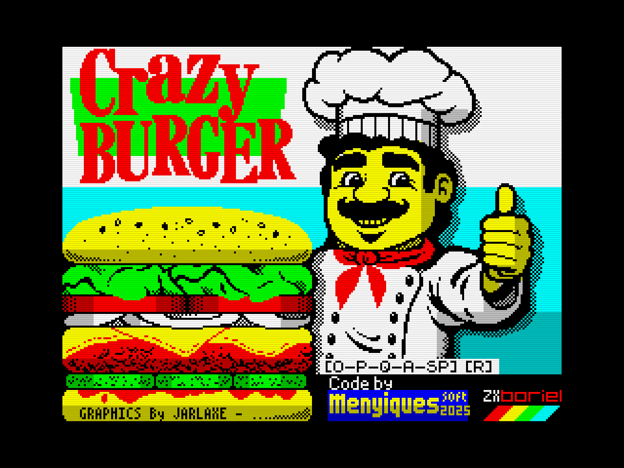 邦楽 TRICKY SISTERS MAGIC BURGER Crazy Burger for ZX Spectrum by Menyiques