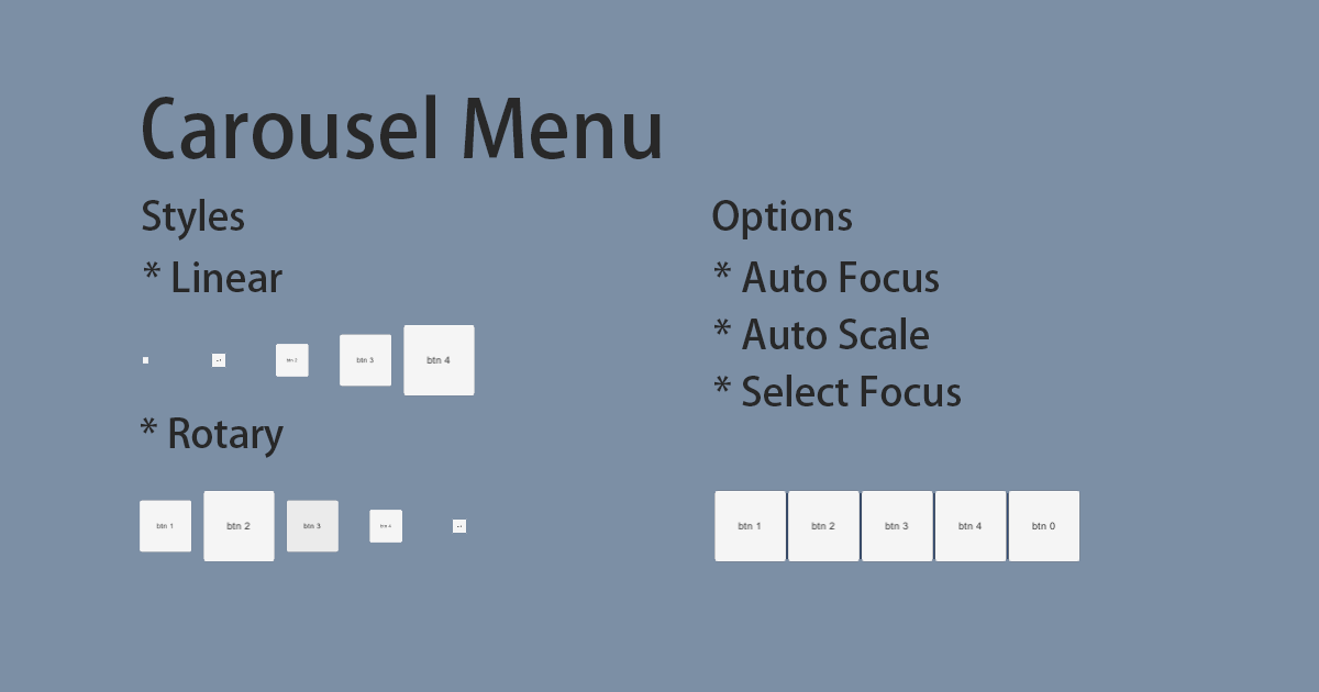 Carousel Menu Demo by MisoStudio
