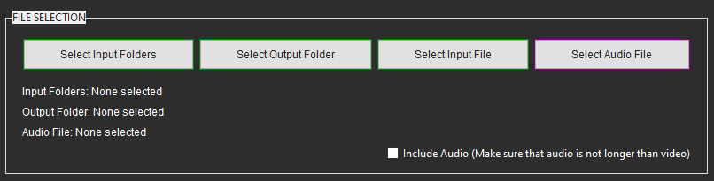 Input/Output Options