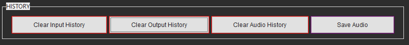 Clear History/Save Audio