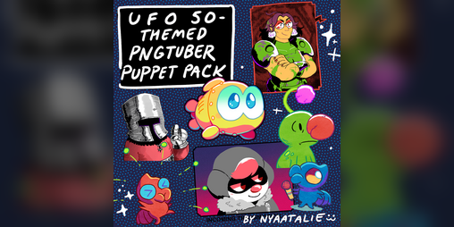 Cover image for UFO 50 PNGTuber Puppet Pack