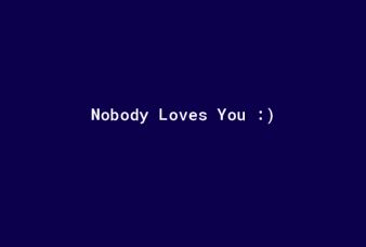 Cover image for Nobody Loves You :)