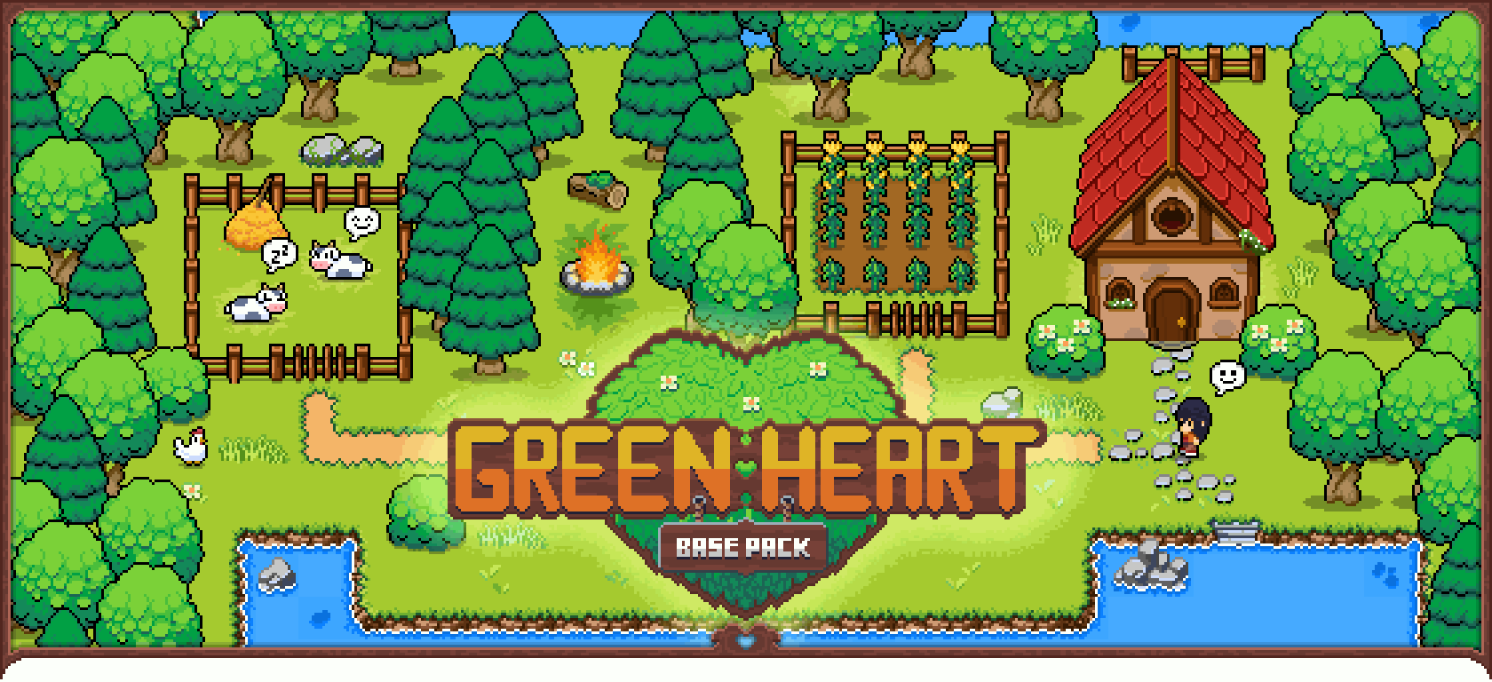 Green Heart - 16x16 Top-Down RPG Pixel Art Asset Pack
