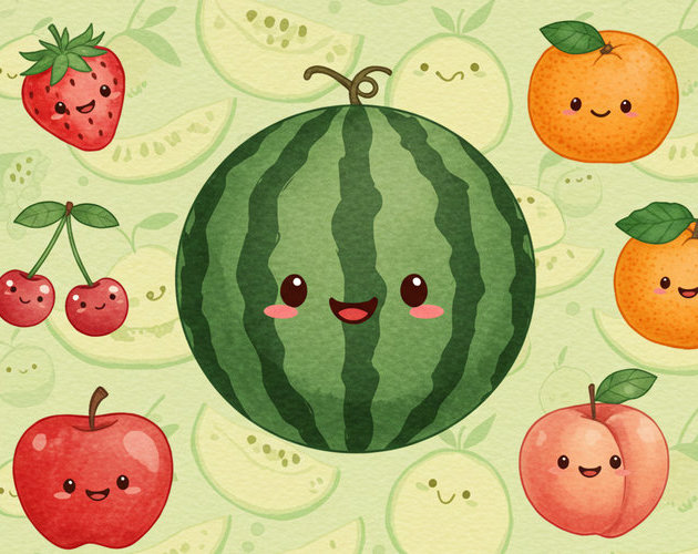 Cover image for Fruit Puzzle Drop & Merge
