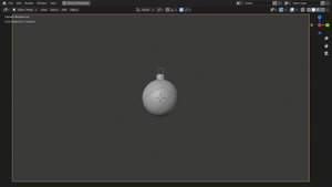 Christmas Ball Cracked In Blender Viewport