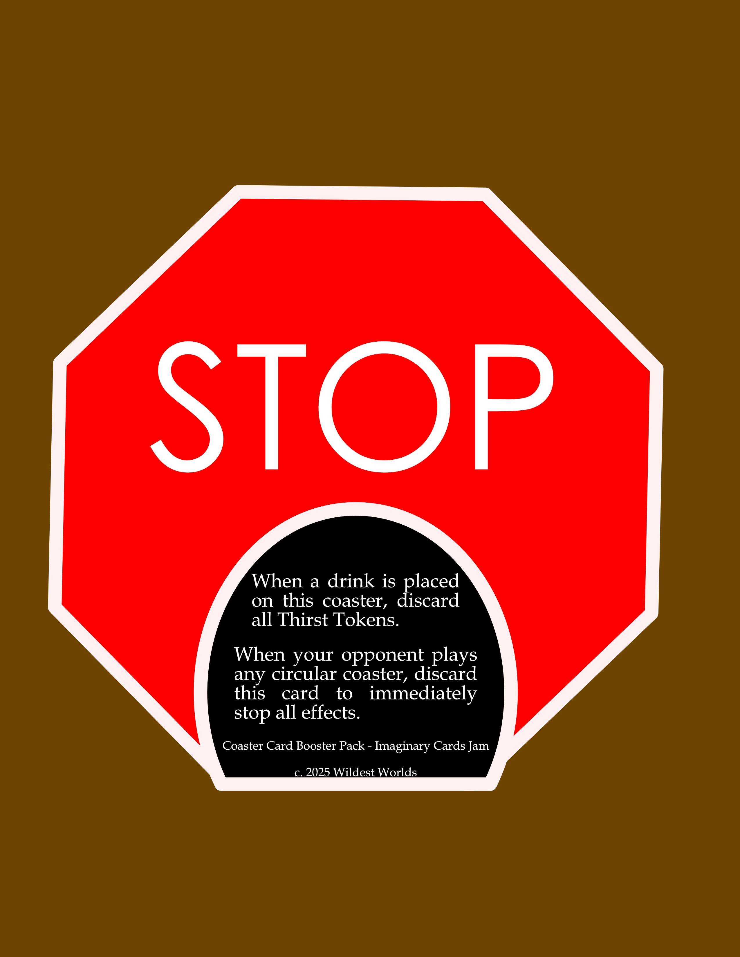 STOP  Coaster Card