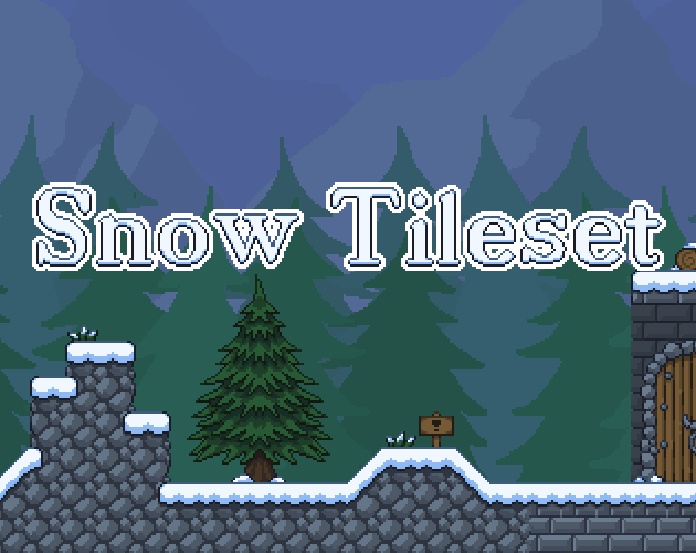 Snowy Forest Tileset - Platformer tiles