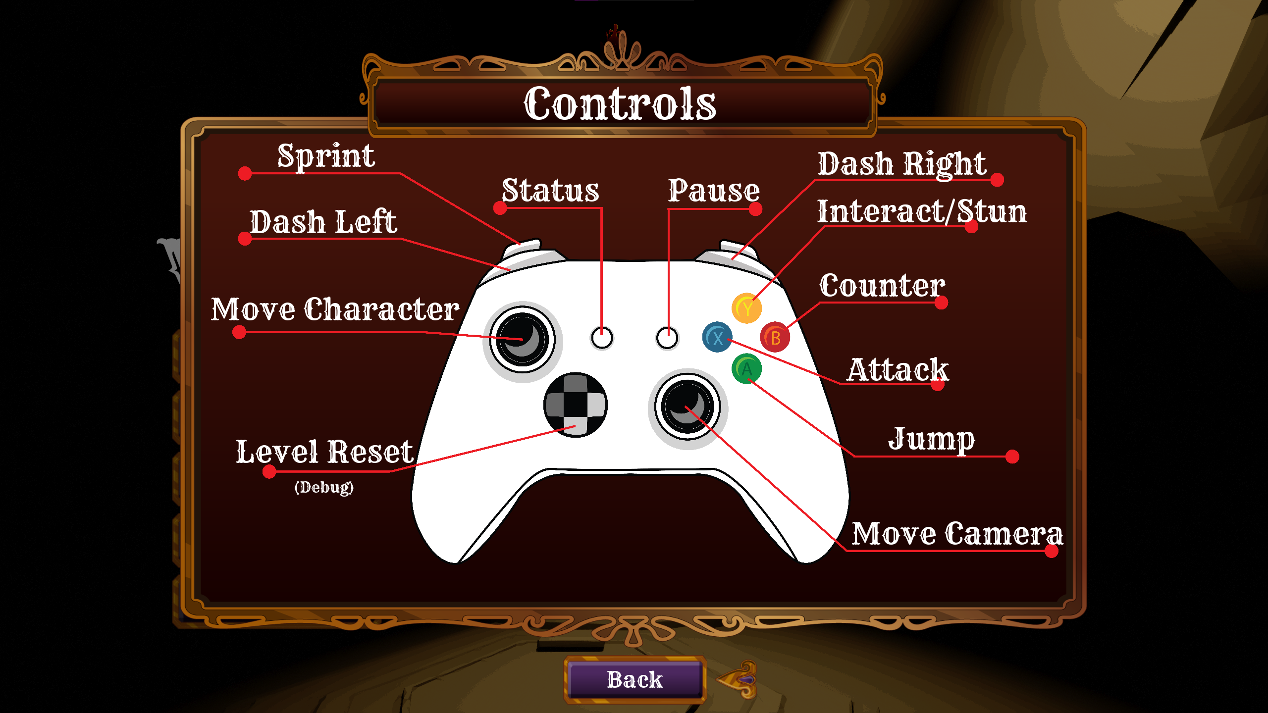 Controls Screen