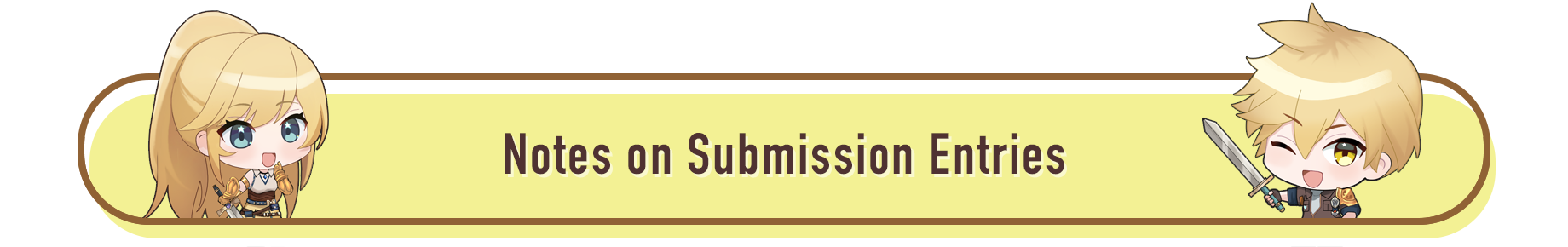 Notes on submission entries