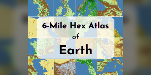 Cover image for 6-mile Hex Atlas of Earth