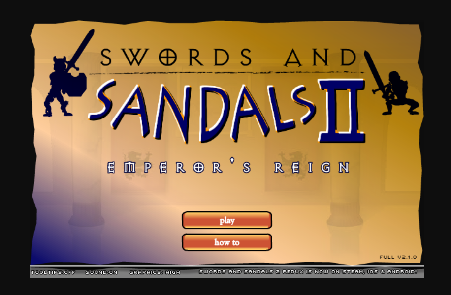 Cover image for Swords And Sandals 2 (Playable on browser)