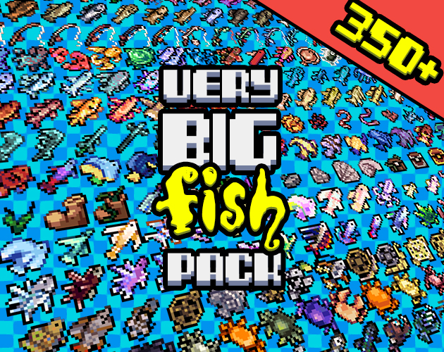 VERY BIG Pixel Art Fish Pack by quipinny