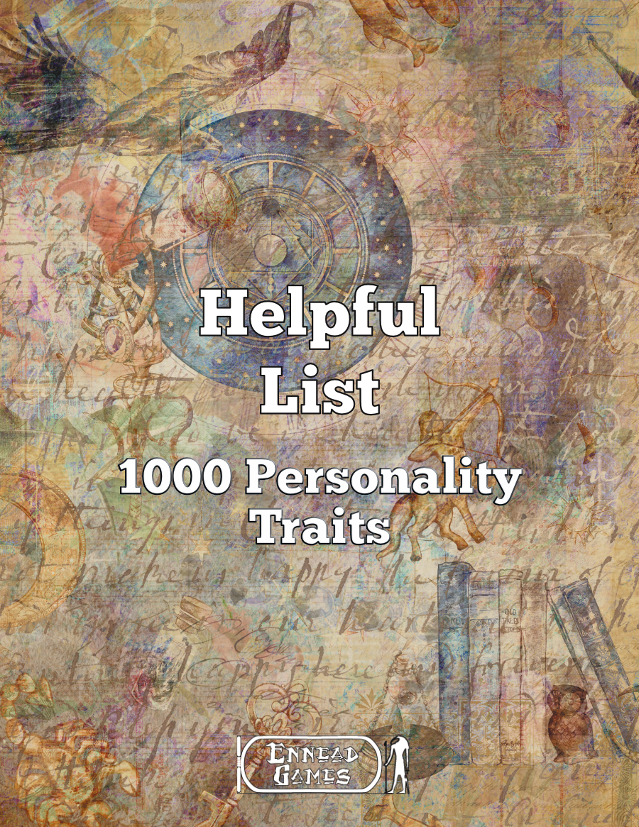 Helpful List 1000 Personality Traits By Ennead Games
